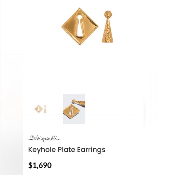 Schiaparelli Style Keyhole Earrings - Picture 4 of 7